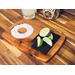 Handcrafted margarita salt tray with engraved ‘It’s margarita time!’, a removable walnut cutting board, and a salt well for cocktail prep